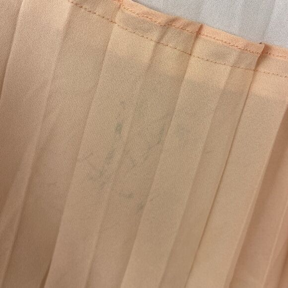 Tome Mini Dress Small Colorblock Pleated V-Neck Sleeveless Balletcore DAMAGE - Picture 5 of 10